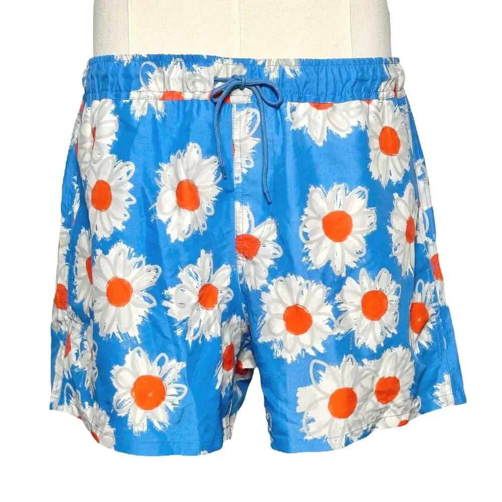 ASOS Design | Men | Floral Daisy Vacation Cruise Swimwear Top Short Set | L-XL